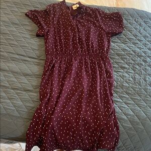 Elegant Burgundy Dress